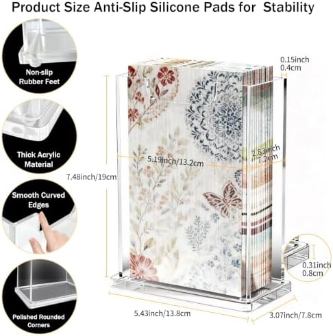 Acrylic Vertical Guest Towel Dispenser