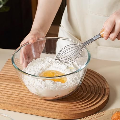 2.1 QT Borosilicate Glass Mixing Bowls Set of 2 (7.8 inch Diameter)