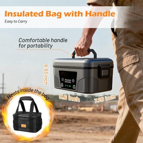 Cordless Electric Heated Lunch Box for Adults