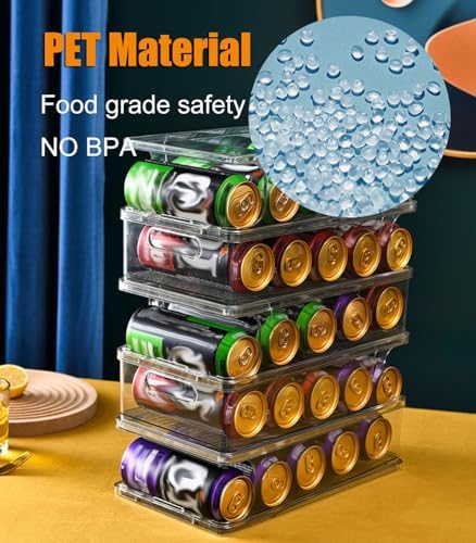 Can Dispenser For Refrigerator, Stackable Kitchen Canned Food Holder