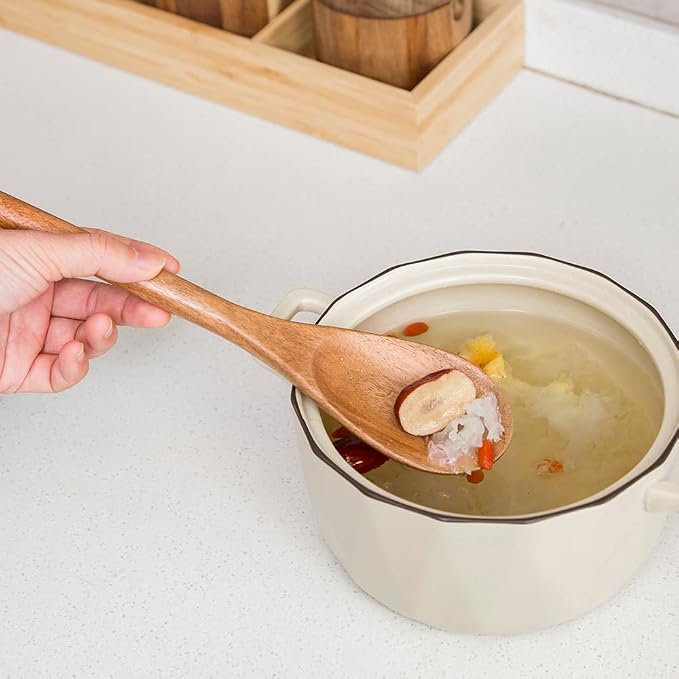 Delicate Wooden Utensils For Cooking, Wood Kitchen Utensils Cooking Tools - Image 7