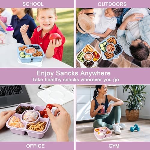 Caperci 5-Pack Lunchable Container Set for Kids & Adults