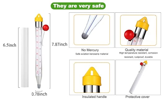 LABO Candy Thermometer, Analog Glass Thermometer - Image 4