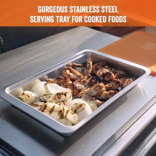 Yukon Glory 5-Piece BBQ Prep and Serve Set with Marinade Tray