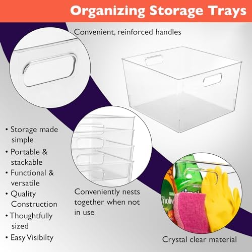 ClearSpace Clear Plastic Storage Bins, 2 Pack