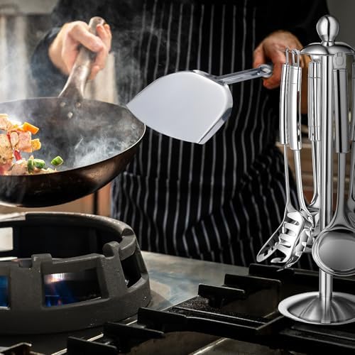 LemonRoad 9 Pcs 18/0 Stainless Steel Cooking Utensils Set Metal