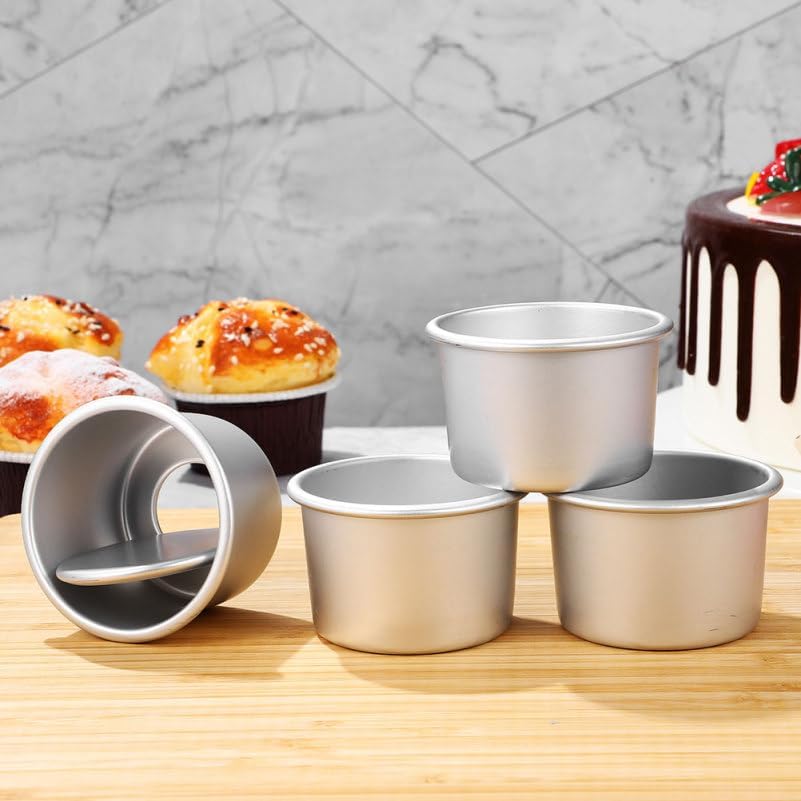 Artibetter 5pcs Round Cake Pans Set Anodized Aluminum Alloy