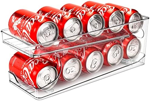 2 Packs Rolling Soda Can Organizer for Refrigerator