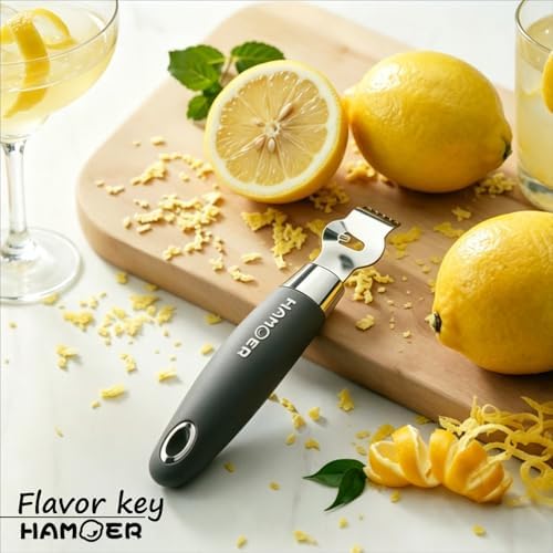 Lemon Lime Citrus Zester Channel knife 2-in-1 Tool Ergonomic Handle