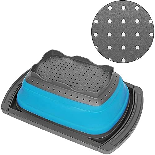 Alnicov Silicone Collapsible Colander,Colander Strainer Over The Sink