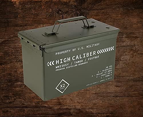 Titan LSO Whiskey Glasses and Stones in Unique Tactical Box Display