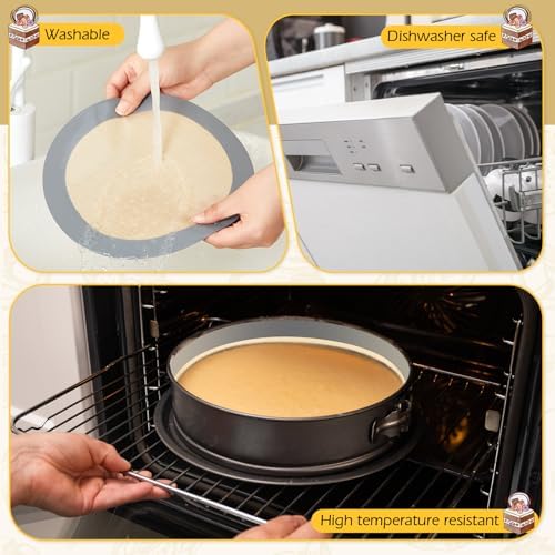 Honeydak Silicone Springform Pan Baking Mat Set, 6, 8, 10 Inch