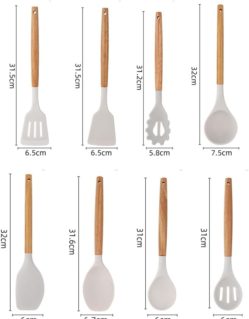 19 PCS Kitchen Cooking Utensils and Knife Set with Holder Block