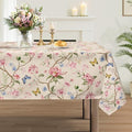Spring Pink Flower Washable Rectangle Table Cloth 60x84inch