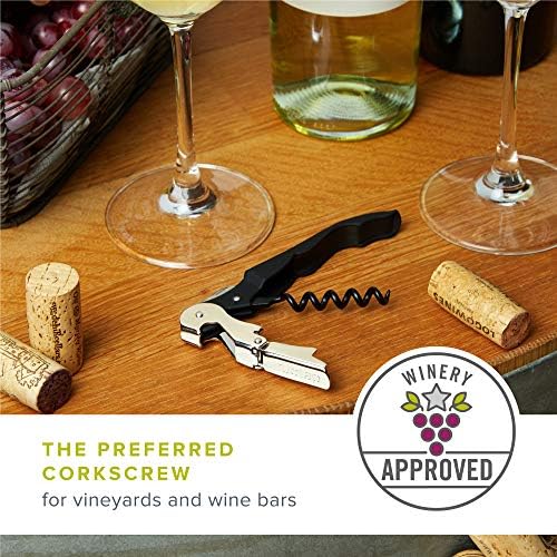 True Truetap Double Hinged Waiter's Corkscrew Wine Opener, Stainless