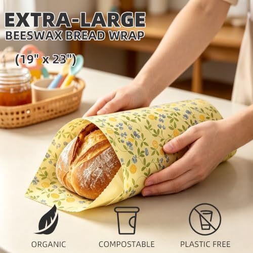 Beeswax Wraps for Food, XL, 19 x 23 Inch