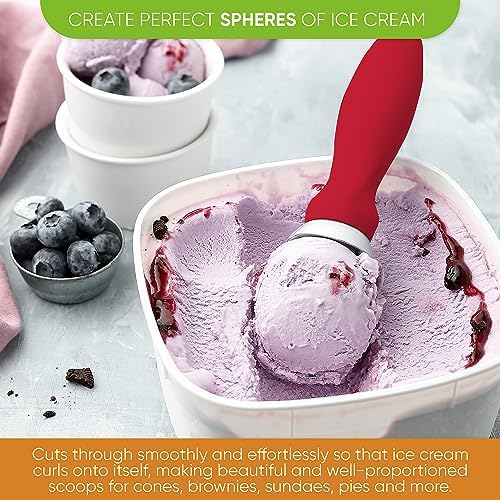Spring Chef Professional Ice Cream Scoop & Stainless Steel Swivel