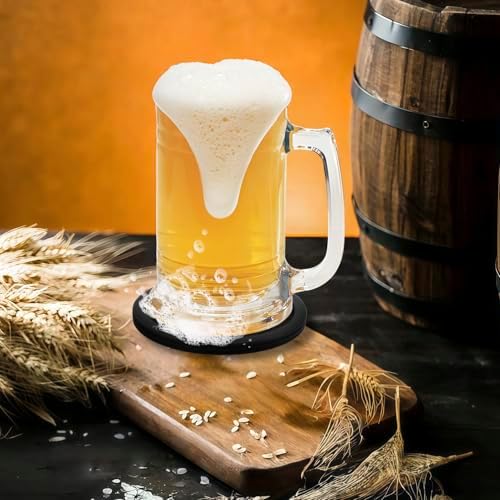 Sleek Absorbent Coasters with Holder – Silicone Cup Mat with Removable