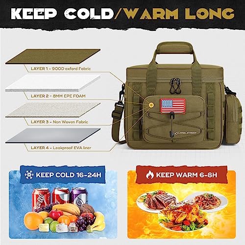 Maelstrom Tactical Lunch Box for Men, Cooler Bag with Detachable MOLLE