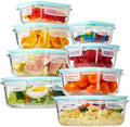 YUNCANG 8 Pack Glass Food Storage Containers with Lids
