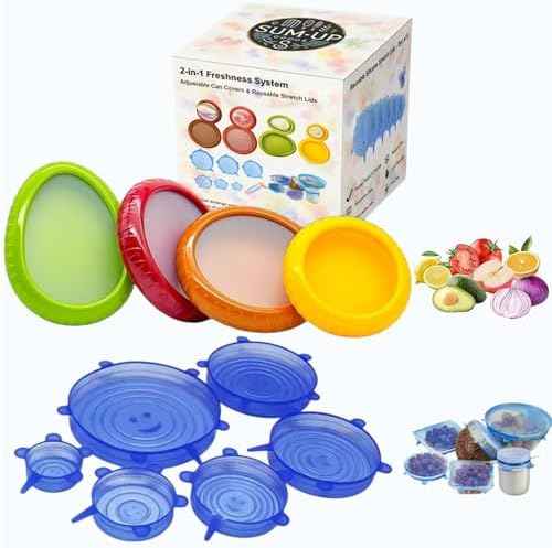 2-in-1 Produce Saver Containers, 4 Containers + 6 Lids