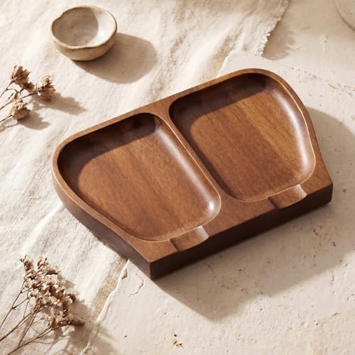 Domensi Large Acacia Wood Spoon Rest for Stove Top Utensils