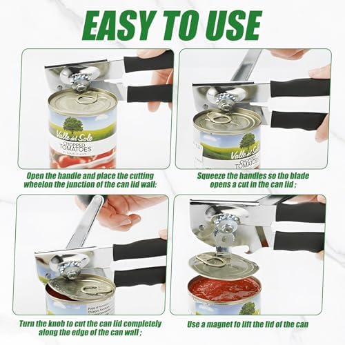 Commercial Can Opener Stainless Steel Handheld Can Opener Smooth Edge