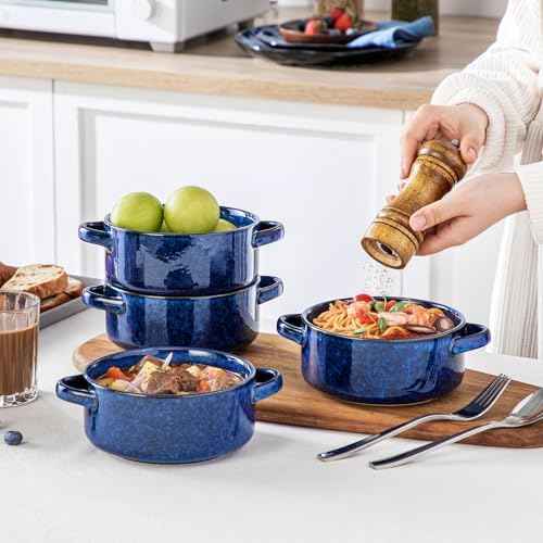vancasso Starry French Onion Soup Bowls, 30 Oz Soup Crocks Set of 4