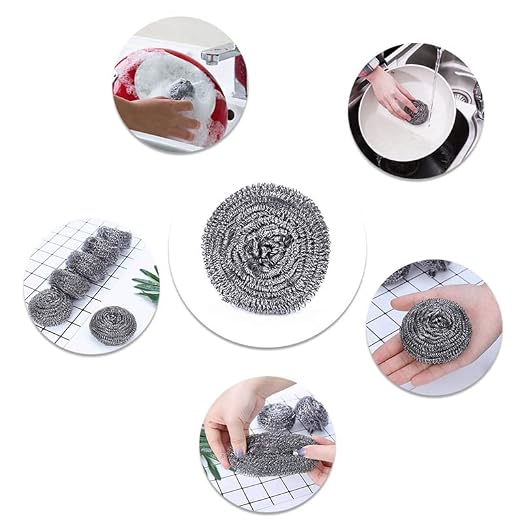 KTOJOY 6 Pack Stainless Steel Wool Scrubber, Scrubbing Scouring Pad, Steel Wool - Image 8