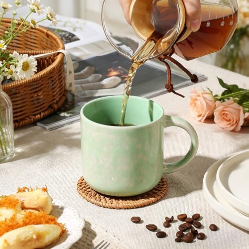 MONITO 12OZ Coffee Mugs Set of 4,Modern Ceramic Coffee Mugs Set with