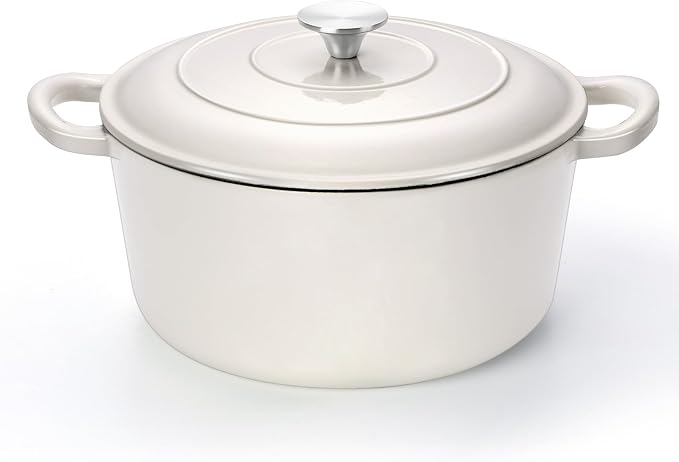 TeamFar 6Qt Dutch Oven, Enameled Cast Iron Dutch Oven Pot by TeamFar