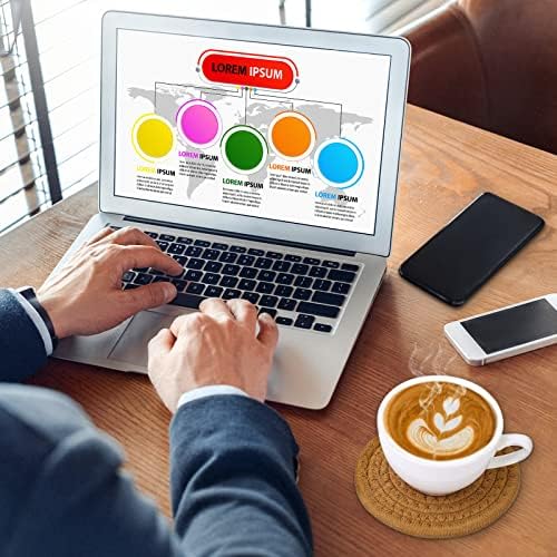 Mckanti 8 Pcs Drink Coasters with Holder, Absorbent Coasters for