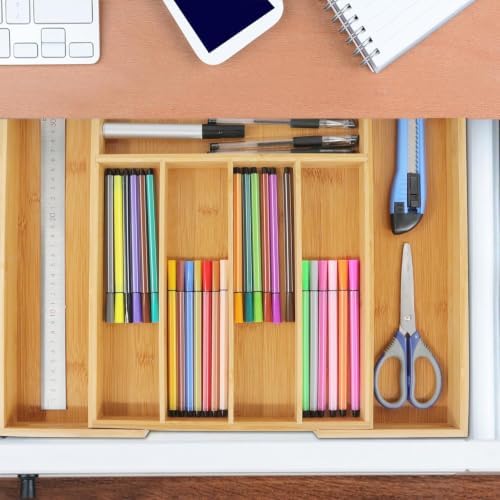 VaeFae Bamboo Drawer Organizer, Medium, Natural