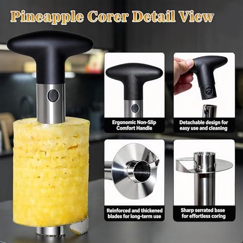 2 Pack Pineapple Corer, with Apple Slicer and 2 Fruit Forks –Pineapple