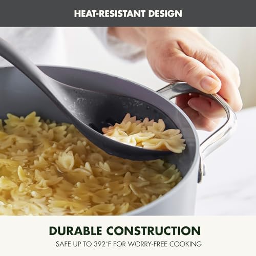 GreenPan Silicone Slotted Spoon, Cooking Kitchen Utensil, Mixing