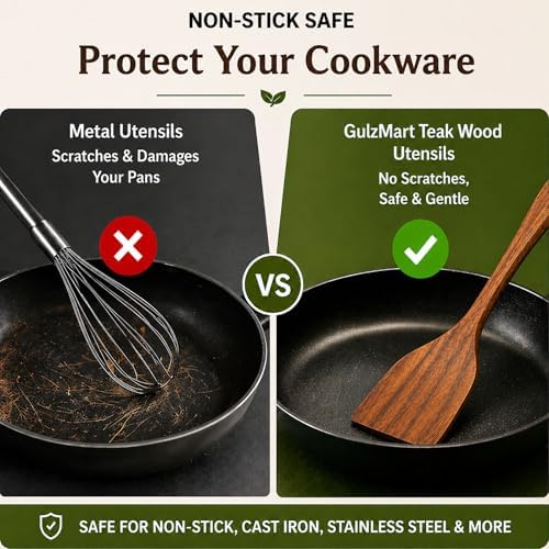 6-Piece Teak Wood Cooking Utensil Set