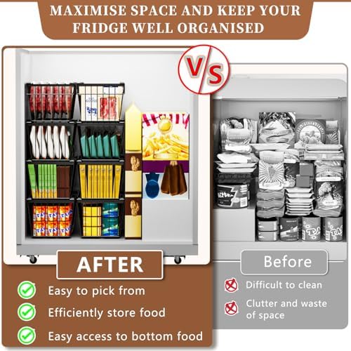 Freezer Organizer Bins, 4 Pack, 7 Cu.Ft.