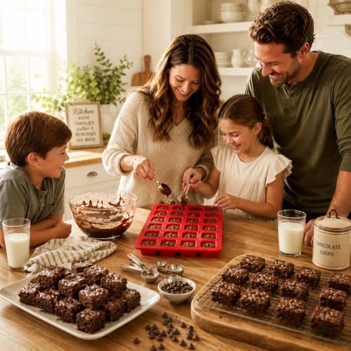Mrs. Anderson's Baking Silicone Mini Brownie Pan, 24 Cup
