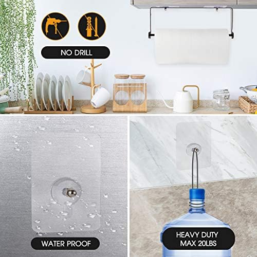 PHUNAYA Under Cabinet Paper Towel Holder, Stainless Steel