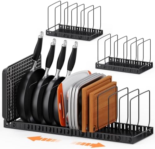 Cutting Board and Baking Sheet Organizer for Cabinet with Solid Metal