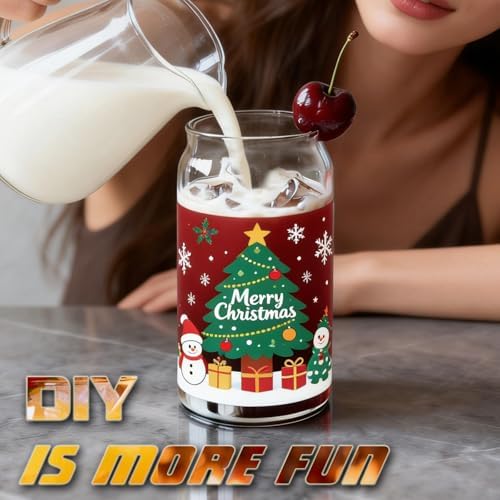 Etolies Drinking Glasses Set of 10, 17oz Can Shaped Glass Cups, Clear