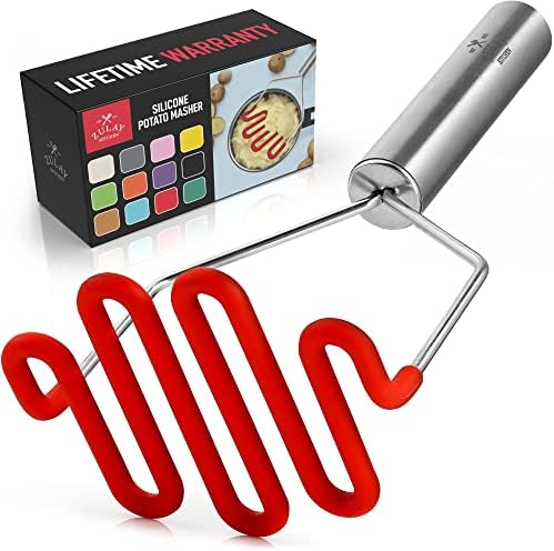 Zulay Kitchen Non-Scratch Potato Masher – Heavy-Duty Stainless Steel &