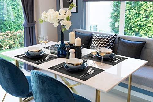 More Décor Dining Table Placemats, Washable Heat-Resistant PVC Vinyl