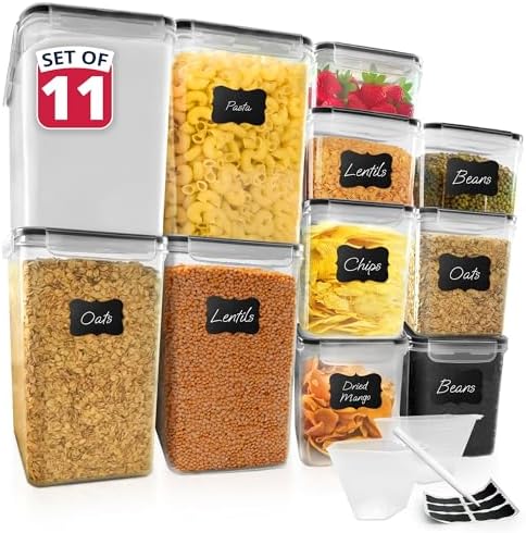 Reli. Storage Containers Kitchen & Pantry 11 Sets | Food Storage with Lids