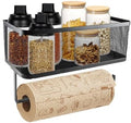 2-Tier Magnetic Paper Towel Holder with Shelf