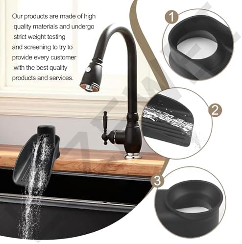 Black Dishwasher Air Gap Cover Water Ramp Silicone Splash Guard