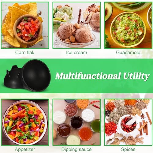 Maxcheck 12 Pcs Salsa Bowls for Party 4.5" Diameter, 10 oz, Black