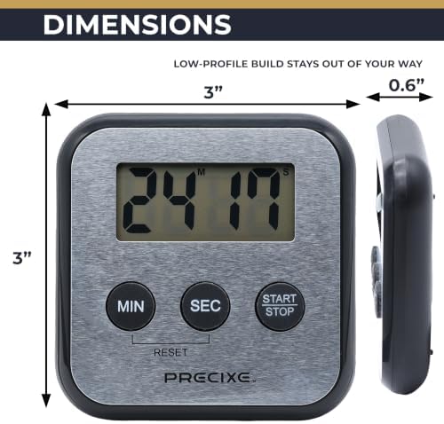 Stainless Steel Digital Timer, Countdown and Countup