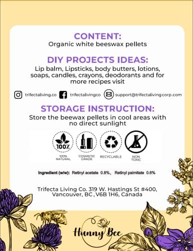 Trifecta Living Co. Beeswax Pellets, 100% Pure