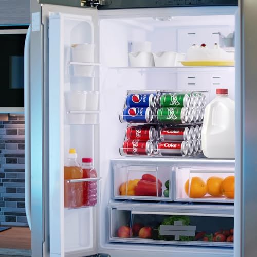 Sorbus Soda Can Organizer for Fridge & Freezer, Stackable with Lid
